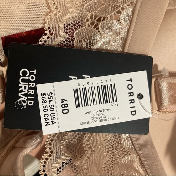 TORRID SZ 48D Set of 2 Push Up Plunge Front Closure Lace Razor Back  Bras NEW - Picture 8 of 13